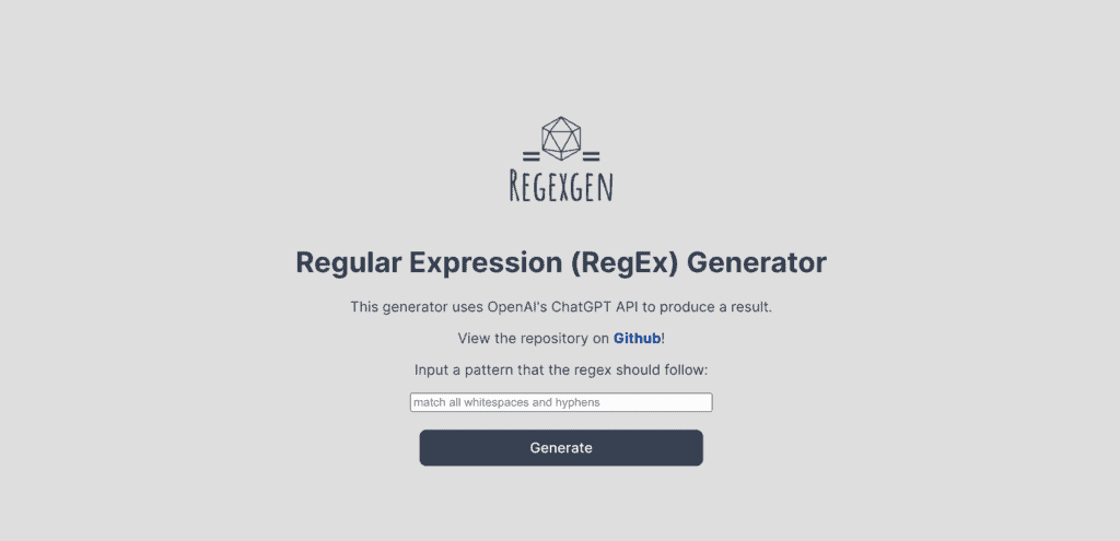 RegEx Generator | AI Valley