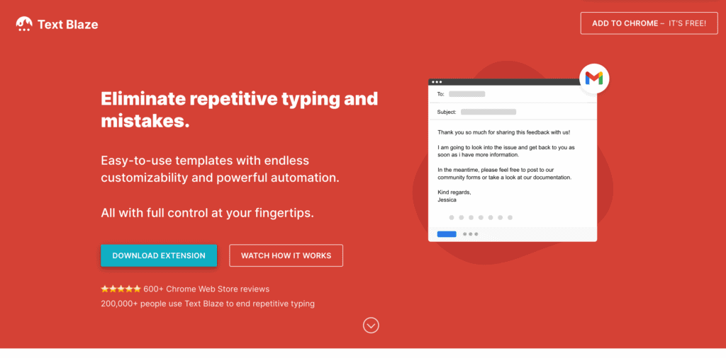 Text Blaze: Templates and Snippets